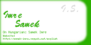 imre samek business card
